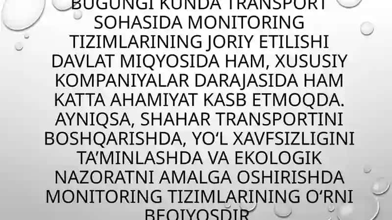 Transport vaziyatlarining monitoringi 3