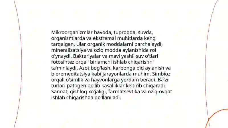 Mikroorganizmlarning tabiatda tarqalishi 3