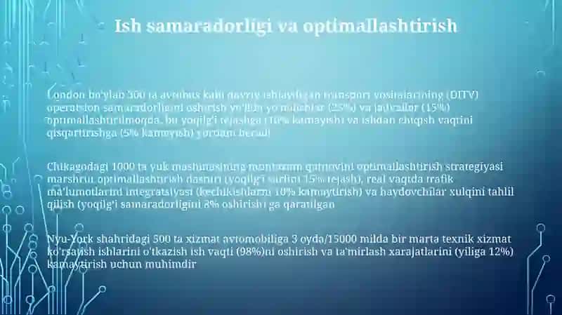 Davriy ravishda ishlaydigan transport vositalari 3
