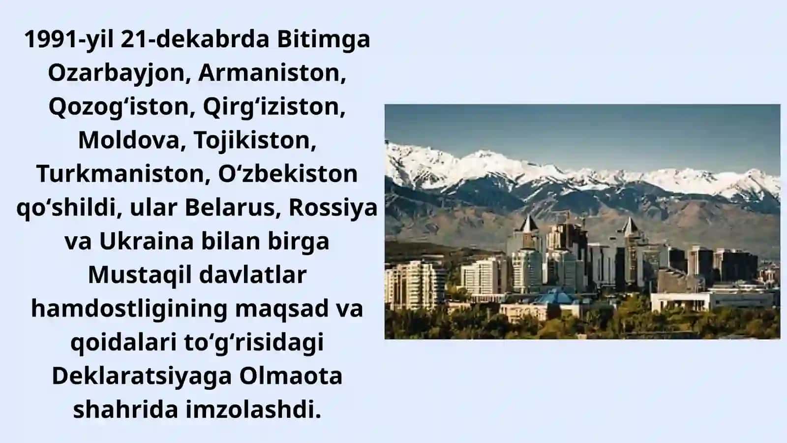 Mustaqil Davlatlar Hamdo’stligining tashkil topishi 3