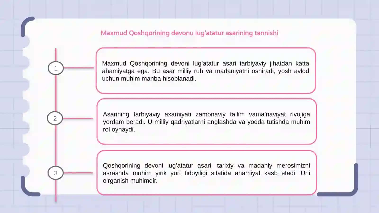 Maxmud Qoshqorining devonu lug’atatur asarining tarbiyaviy axamiyati 3