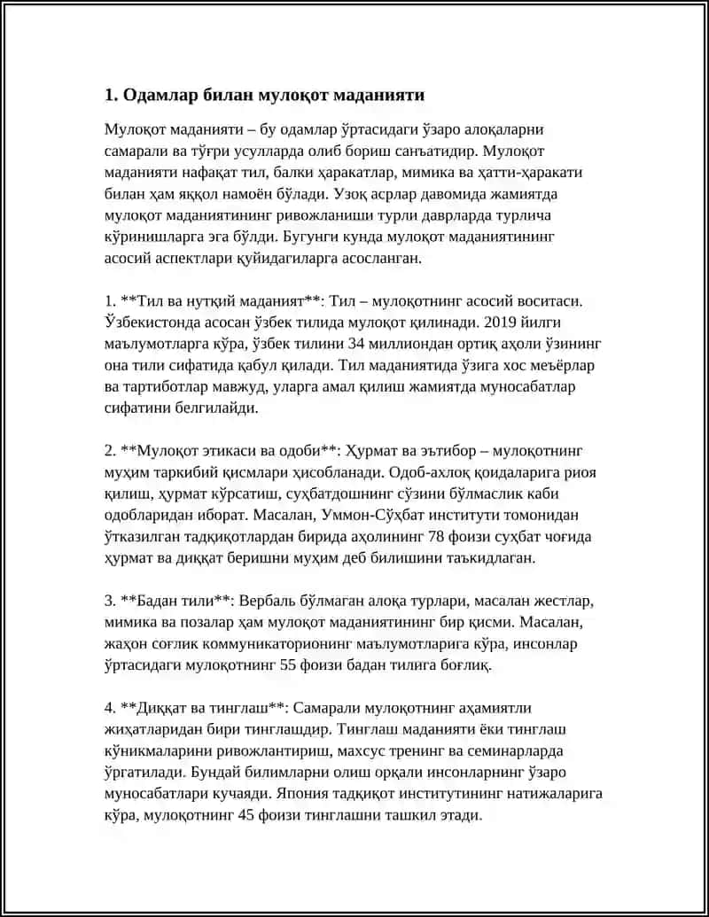 REFERAT Mavzu: ODOB AXLOQ 3