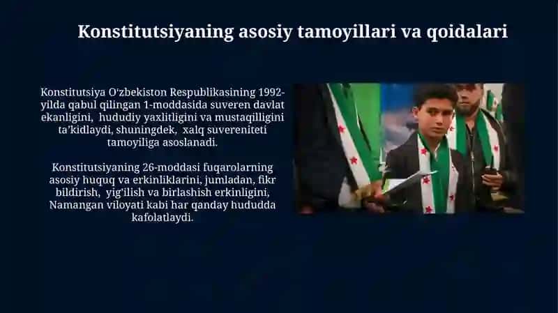 O'zbekiston Konstitutsiyasini o'rganish o'quv kursi 3