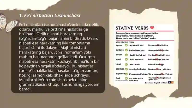 Fe'l nisbatlari 3