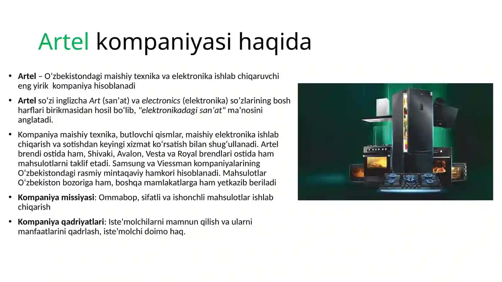 Artel kompaniyasi haqida 3
