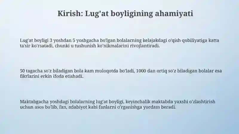 Maktabgacha Yoshdagi Bolalarni Lug'atini Boyitish Usullari 3