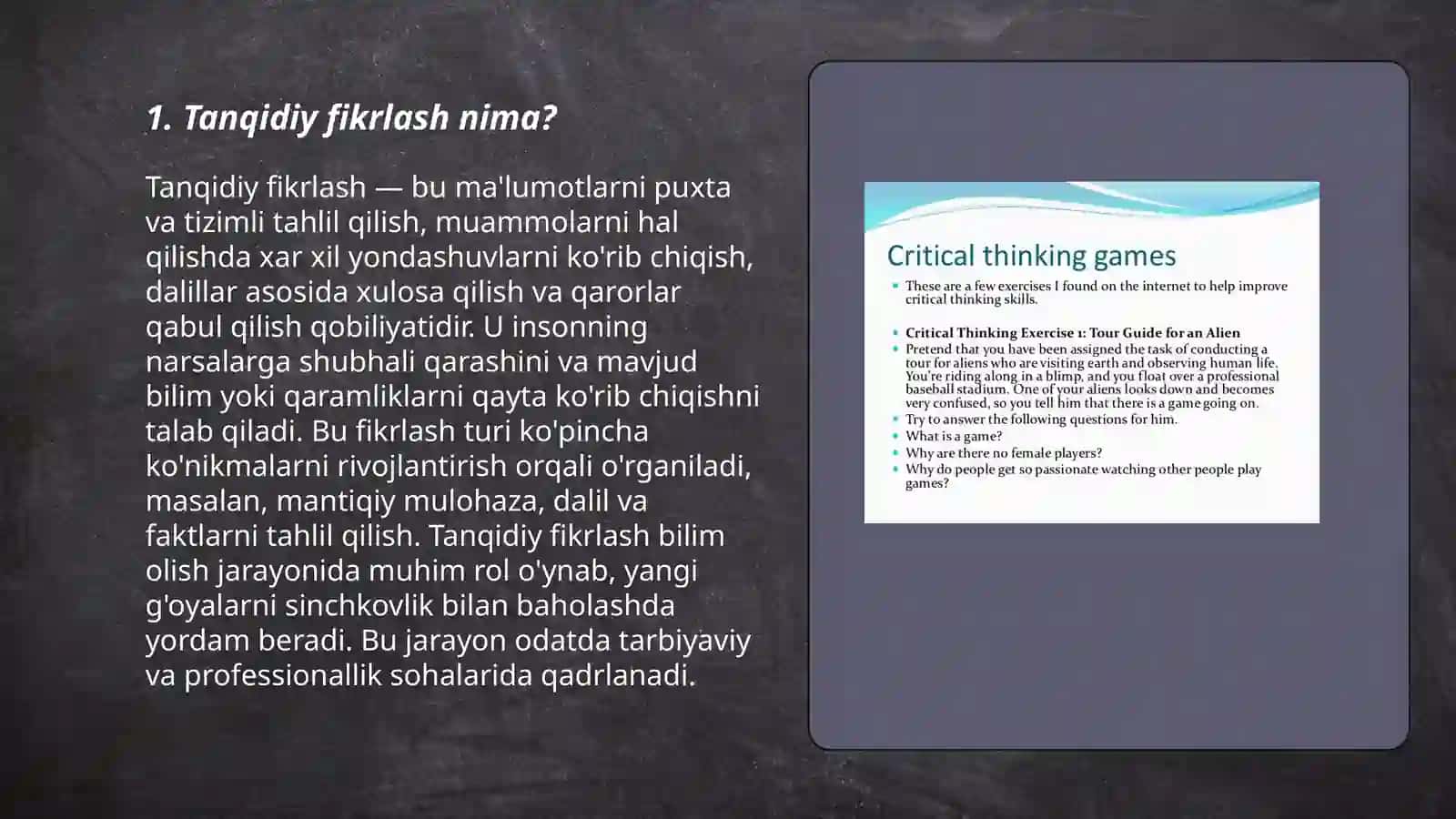 Soft skills - tanqidiy fikrlash 3