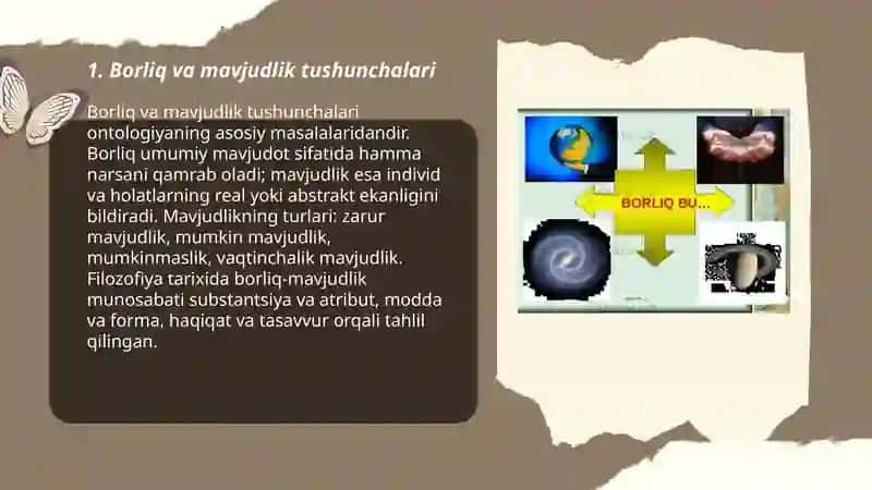 Borliq falsafasi (Ontologiya) 3