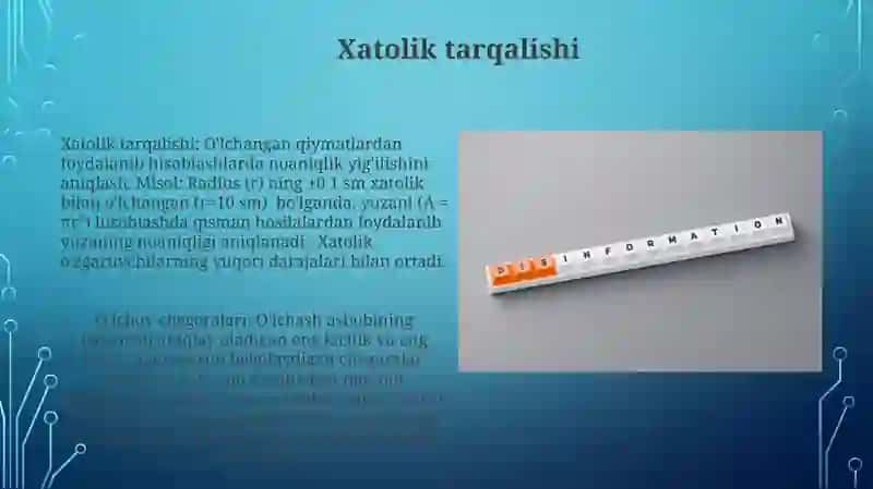 O'lchash xatoligi, o'lchash chegaralari 3