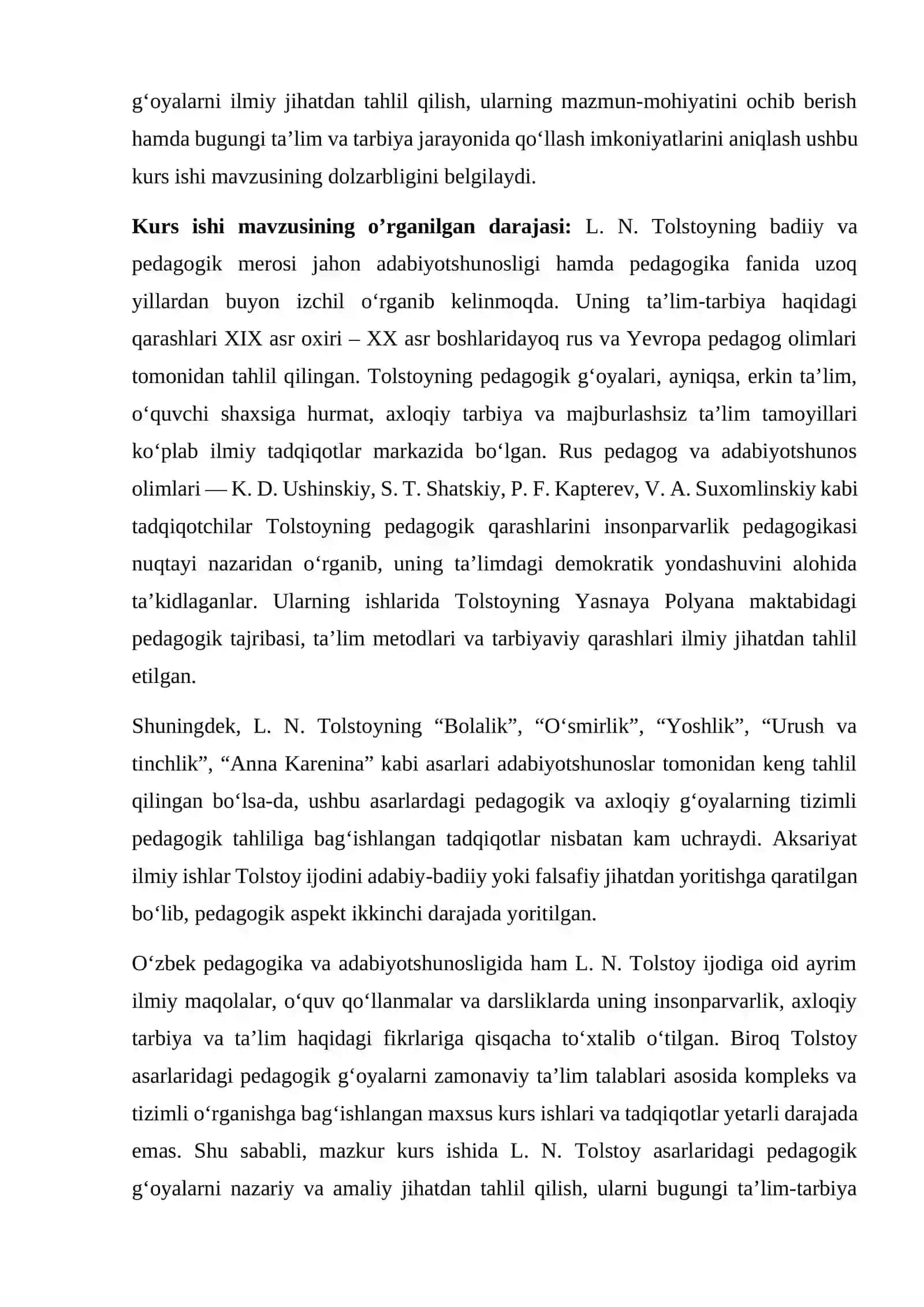 L.N.Tolstoy asarlaridagi pedagogik gʻoyalar tahlili 3