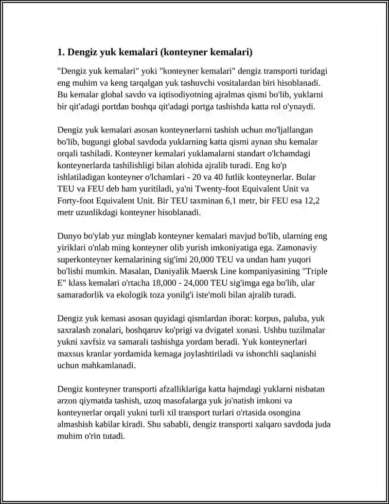 Dengiz yuk kemalari (konteyner kemalari) 3