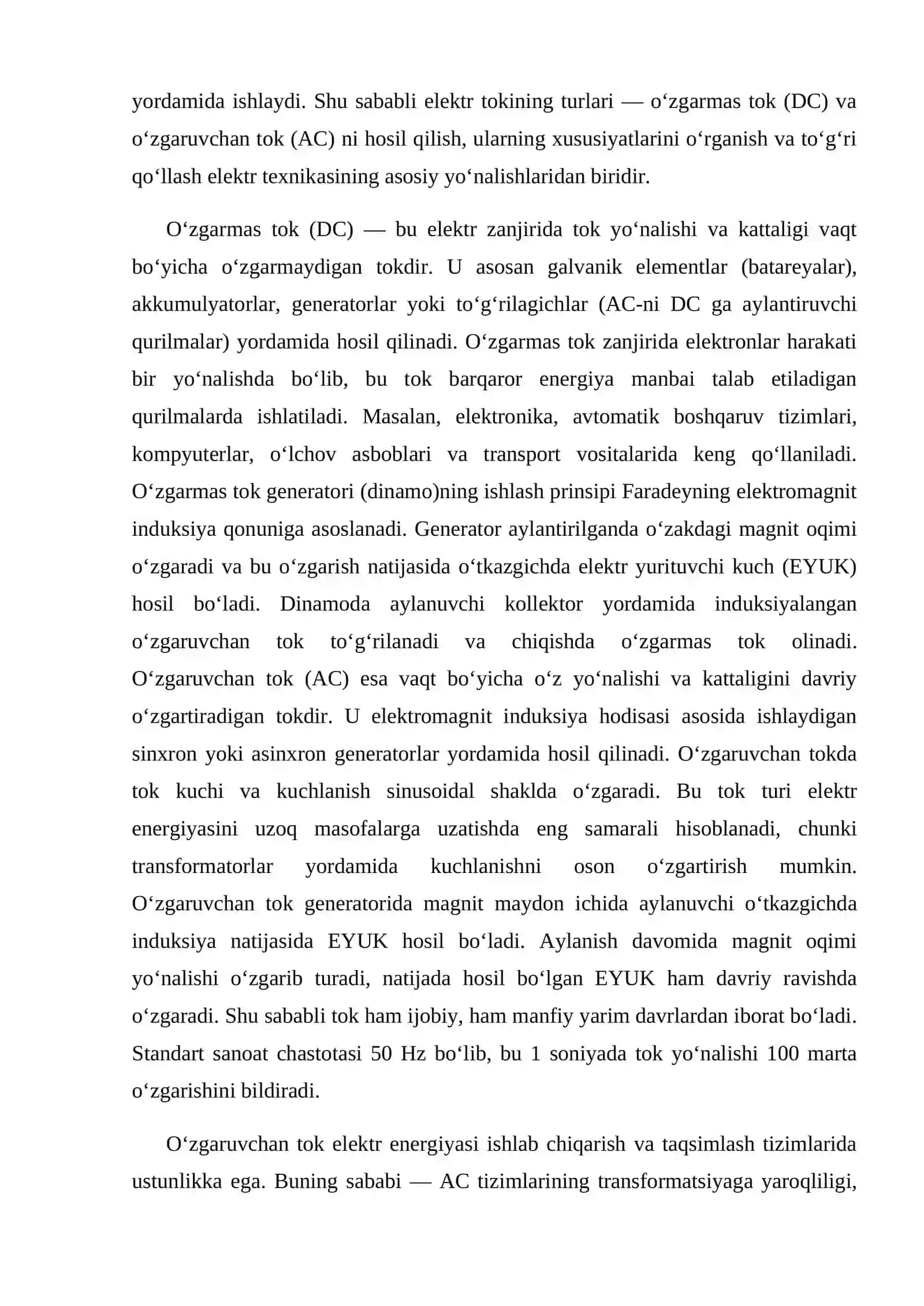 O'zgaruvchan va o'zgarmas tok elektromagnitlari 3