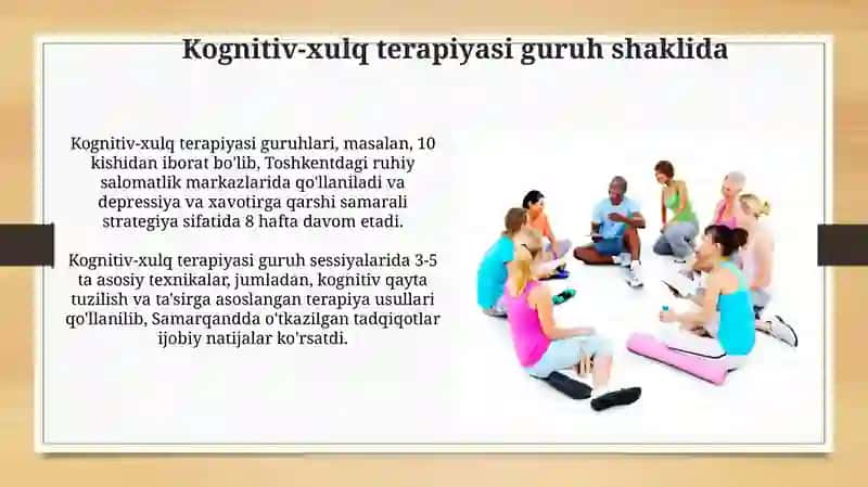 Kognitiv-xulq terapiyasi guruhlari 3