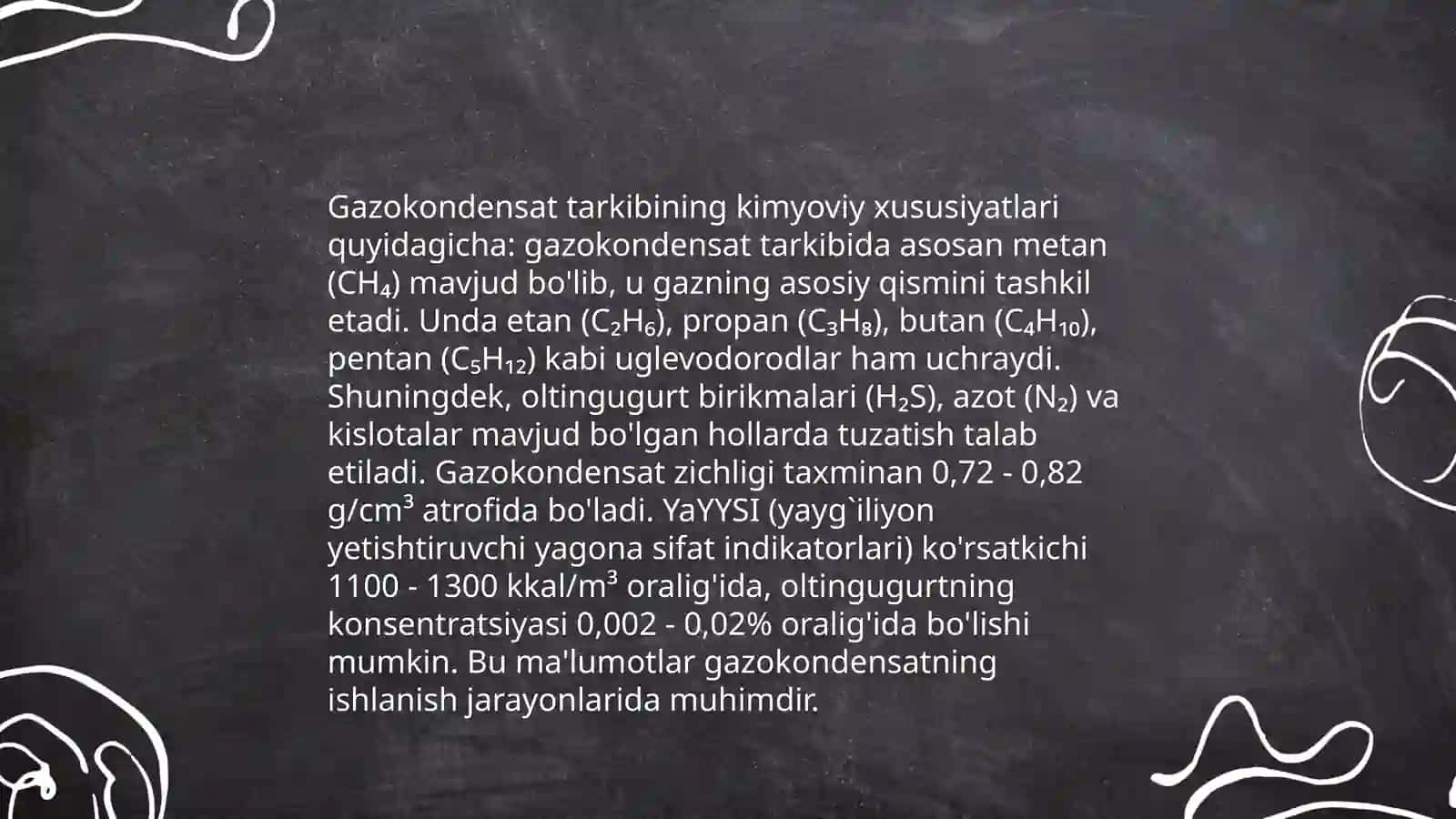 Gazokondensatlarga qo’yilgan talablar. Gazokondensat tarkibi 3