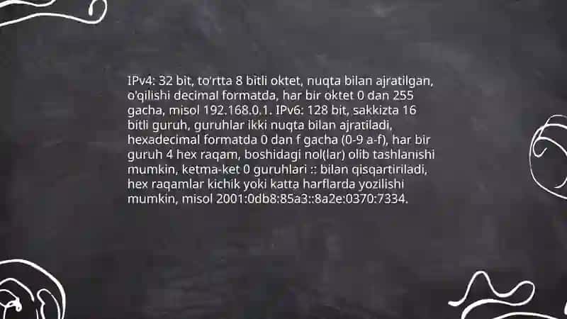 IPv4 va IPv6 farqlari 3