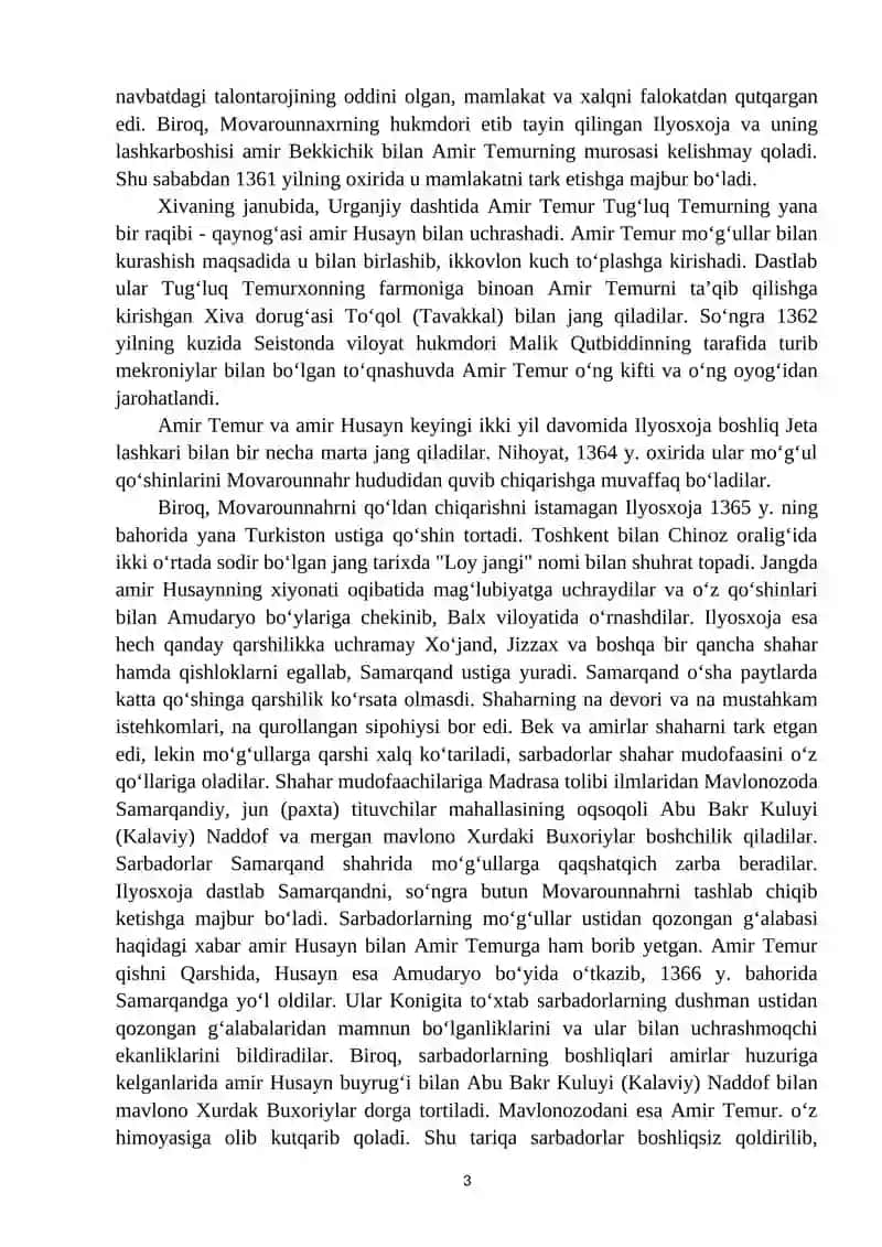 Amir Temur buyuk davlat arbobi Referat 3