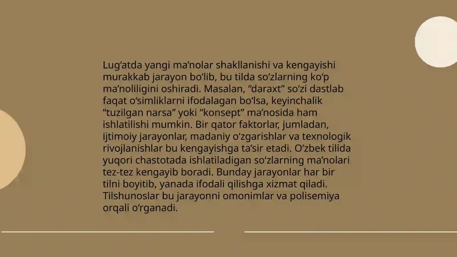 Leksikologiya. Ma'no koʻchish usullari 3