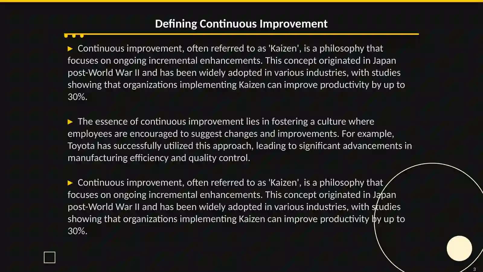 Defining Continuous Improvement 3