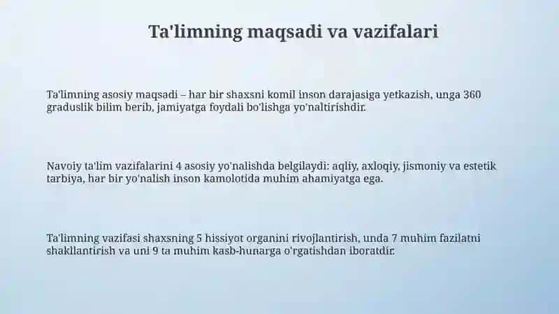 Navoiyning pedagogik qarashlari 3