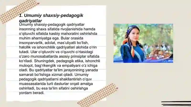 Shaxsiy-pedagogik qadriyatlar 3