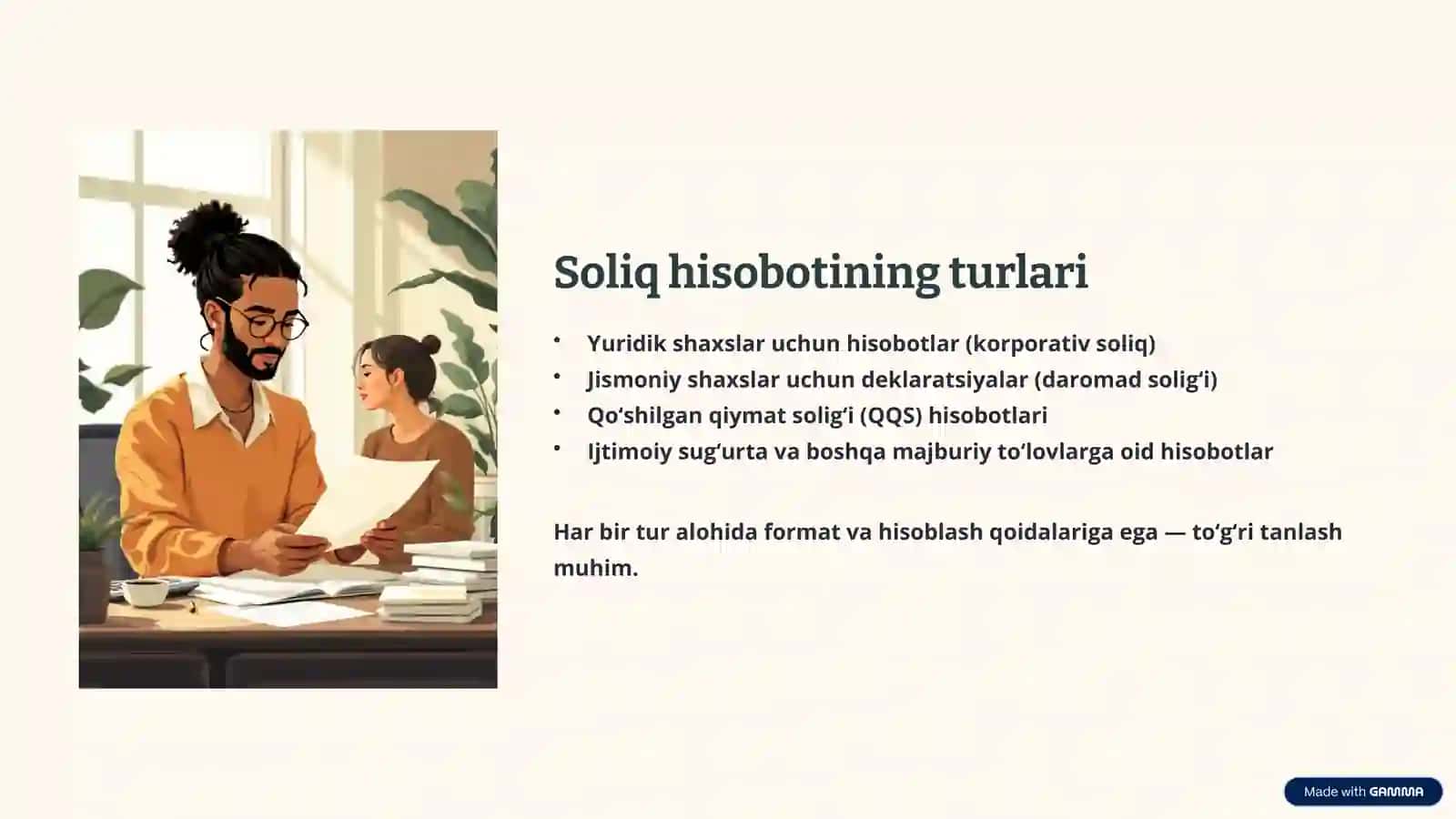 Soliq hisoboti: Tushuncha va ahamiyati 3