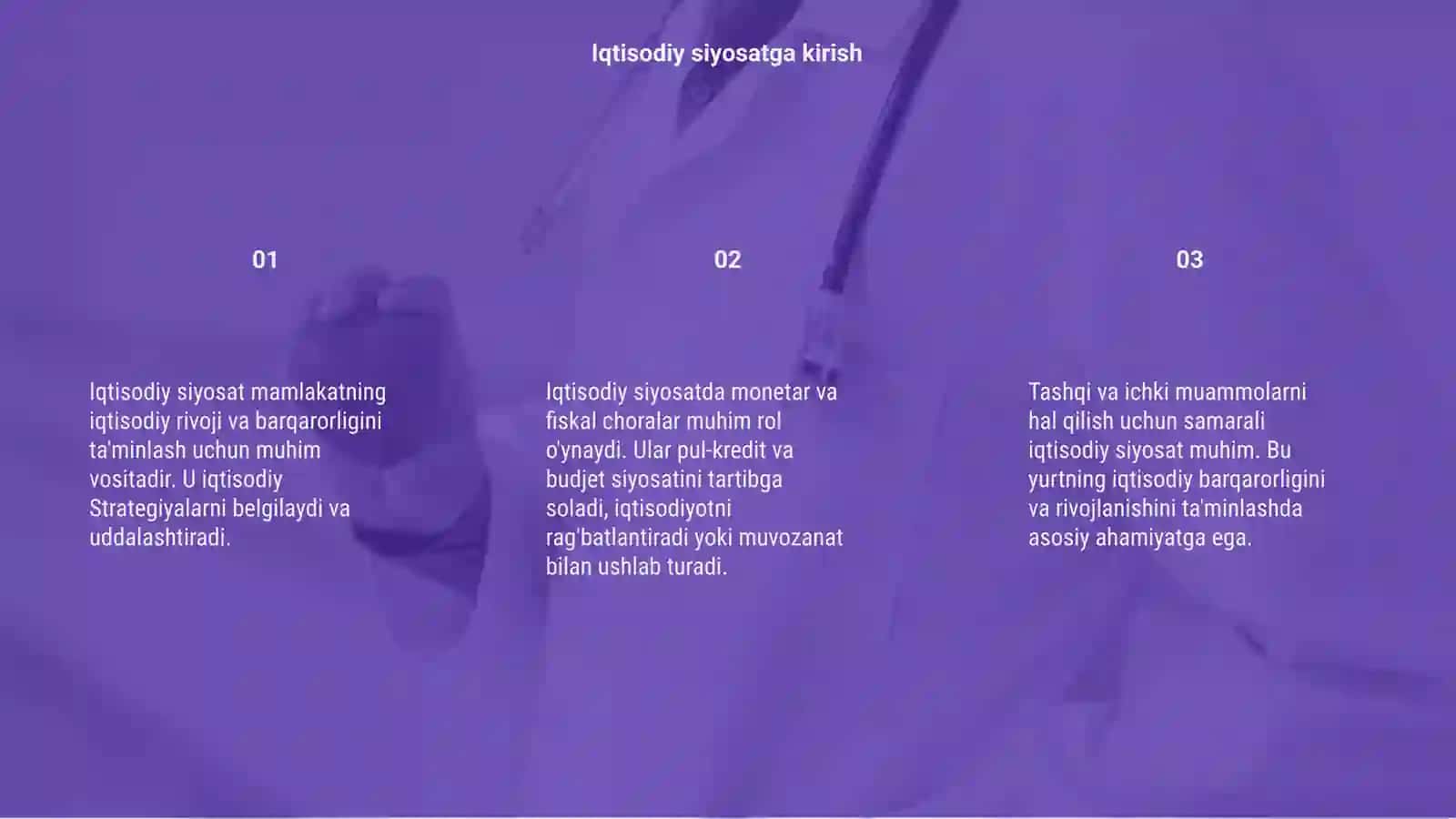 Iqtisodiy siyosatga kirish 3