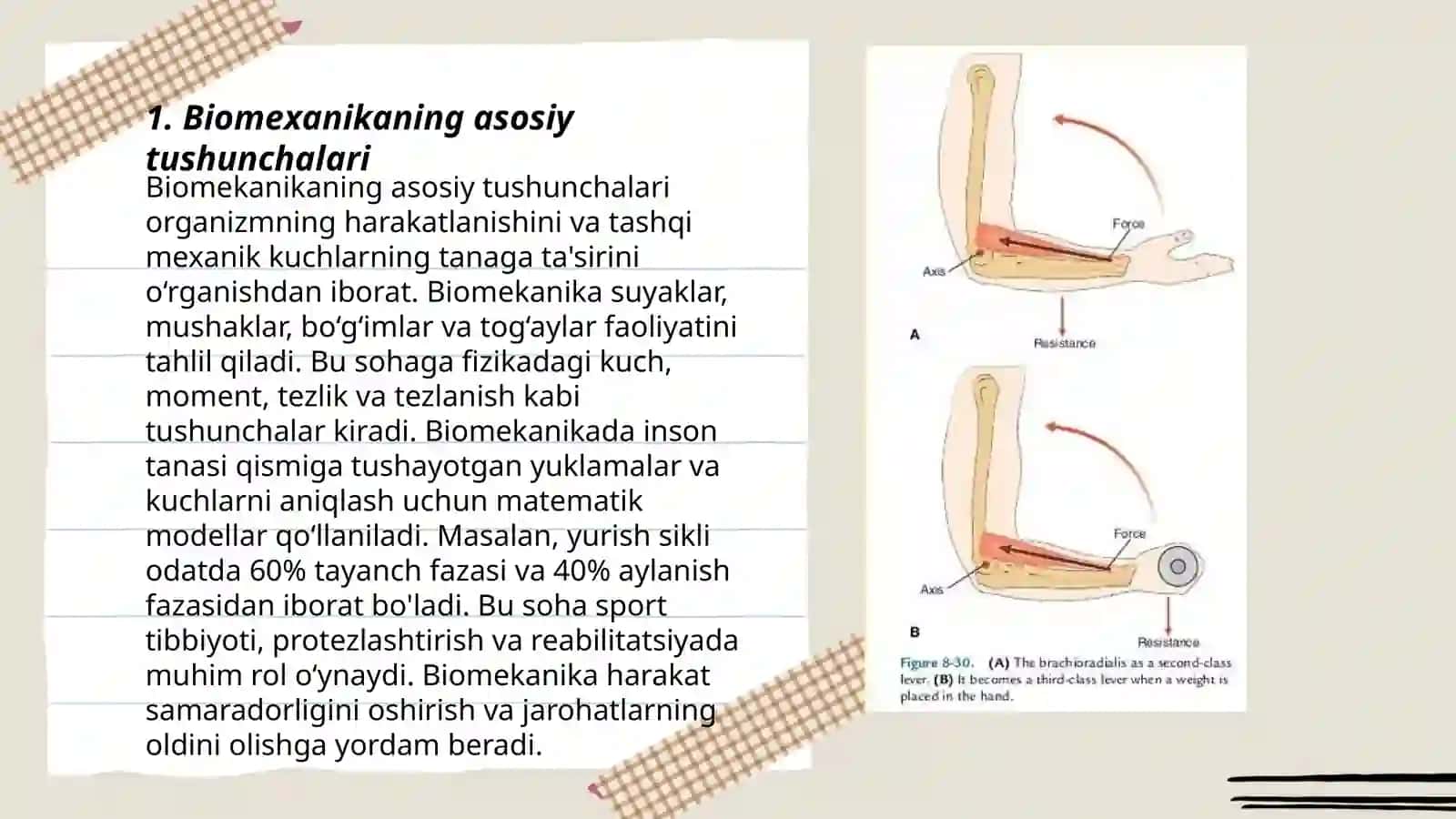 Biomexanikaning asosiy tushunchalari 3