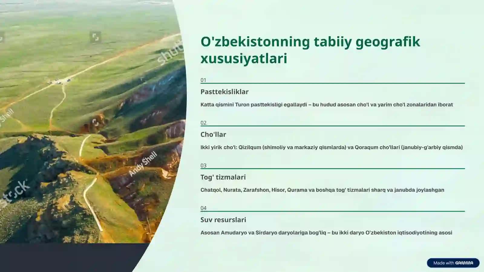 O'zbekiston geografiyasi va 12 viloyat tabiati 3