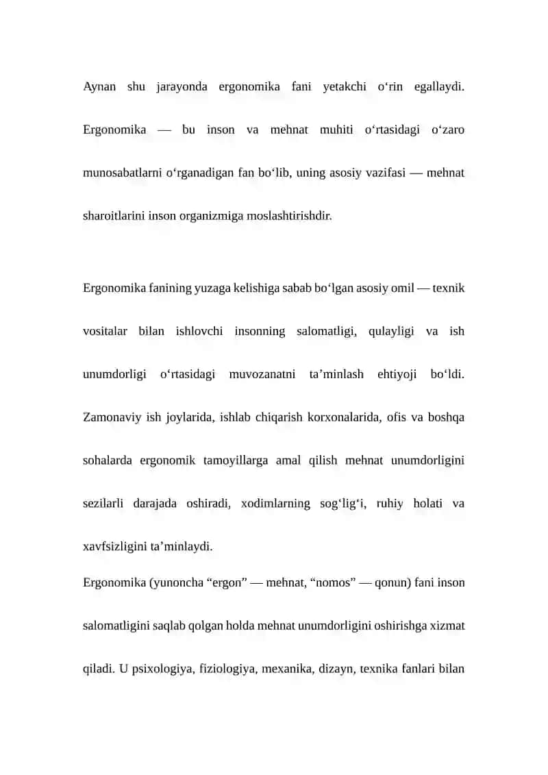MEHNAT FAOLIYATI JARAYONIDA ERGONOMIKANING ROLI 3
