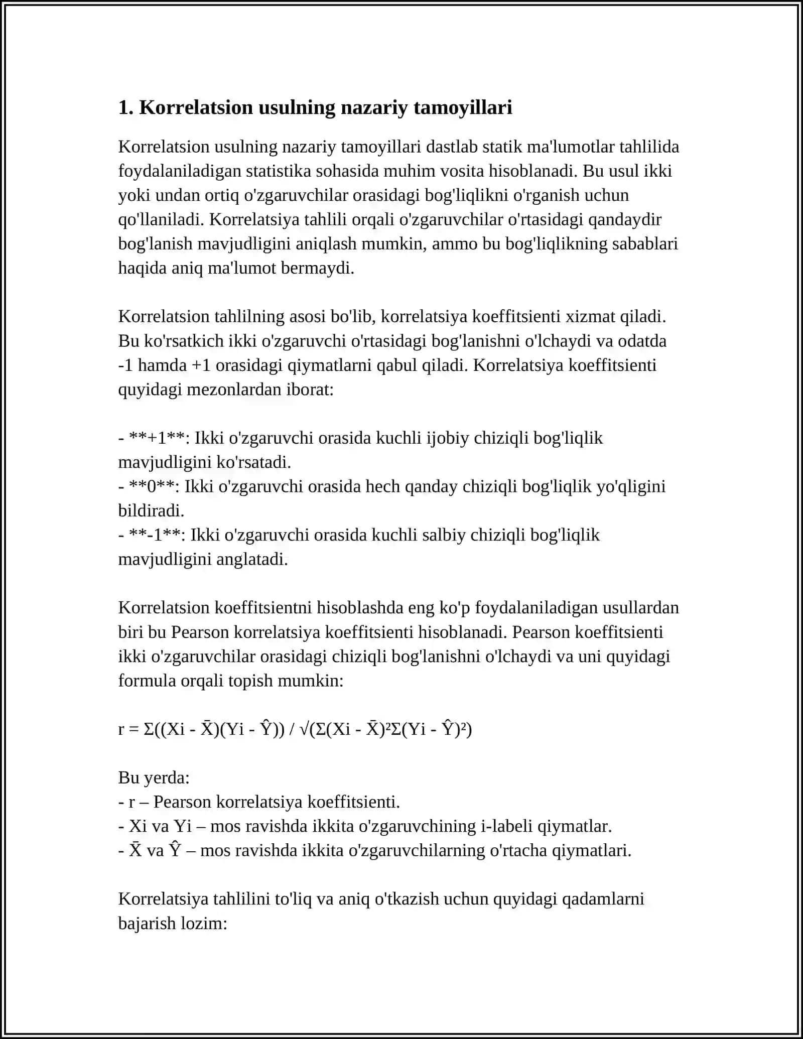 KORRELLATSION USULDA IDENTIFIKATSIYALASH 3
