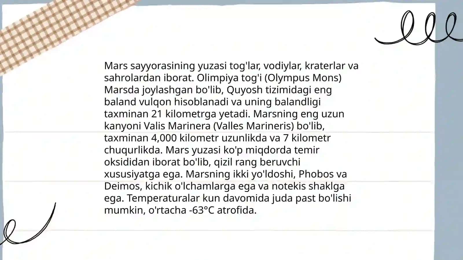 Mars sayyorasi tadqiqotlari 3