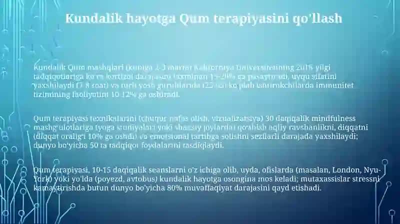 Qum terapiyasi 3