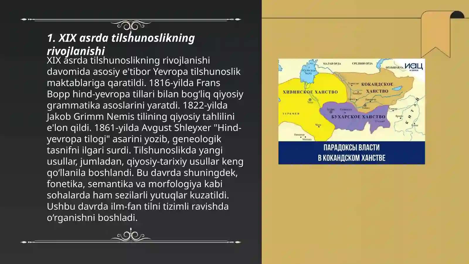 XIX asrda qiyosiy-tarixiy tilshunoslikning vujudga kelishi 3