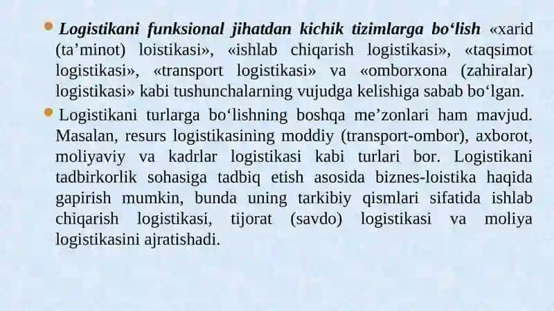 ISHLAB CHIQARISH LOGISTIKASI 3