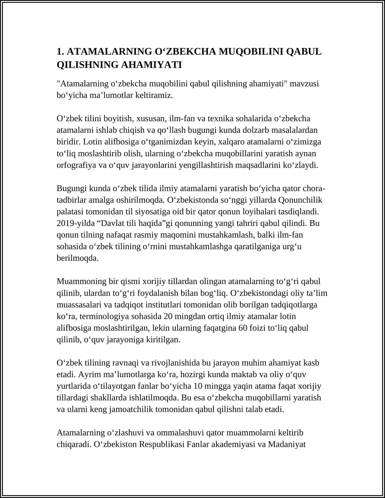 ATAMALARNING O‘ZBEKCHA MUQOBILINI QABUL QILISH EHTIYOJLARI 3