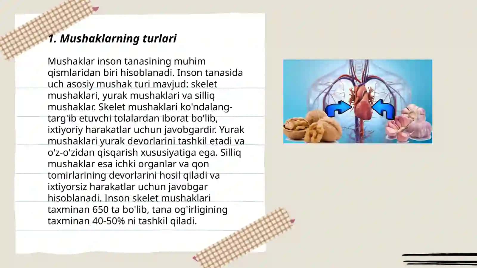 Mushaklarning ishi va biomexanikasi 3