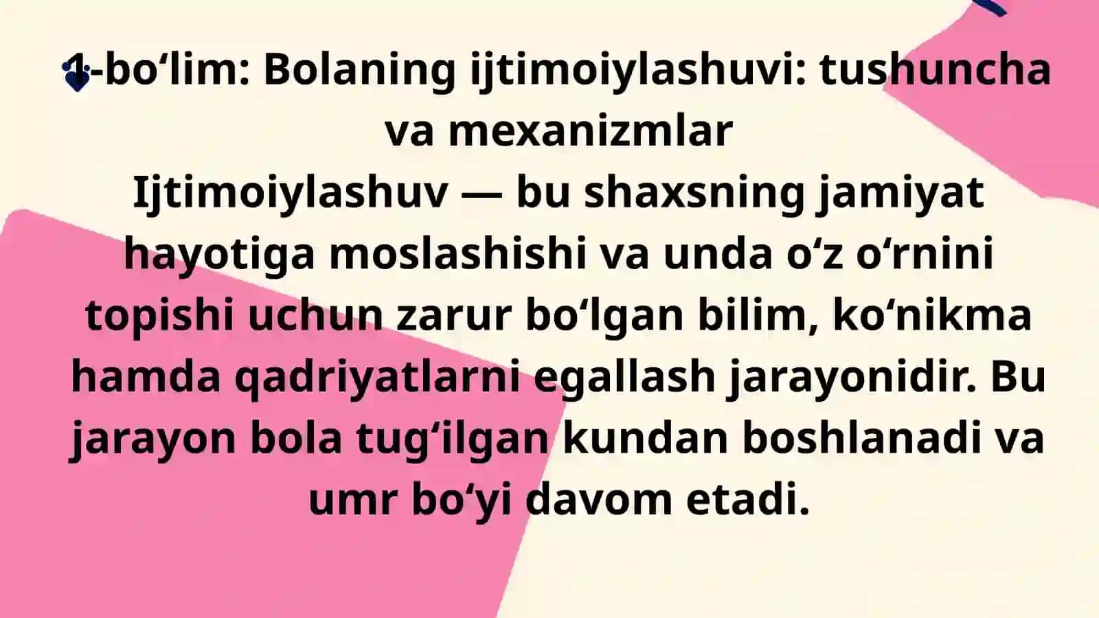 Bolaning sotsiumda rivojlanishi 3