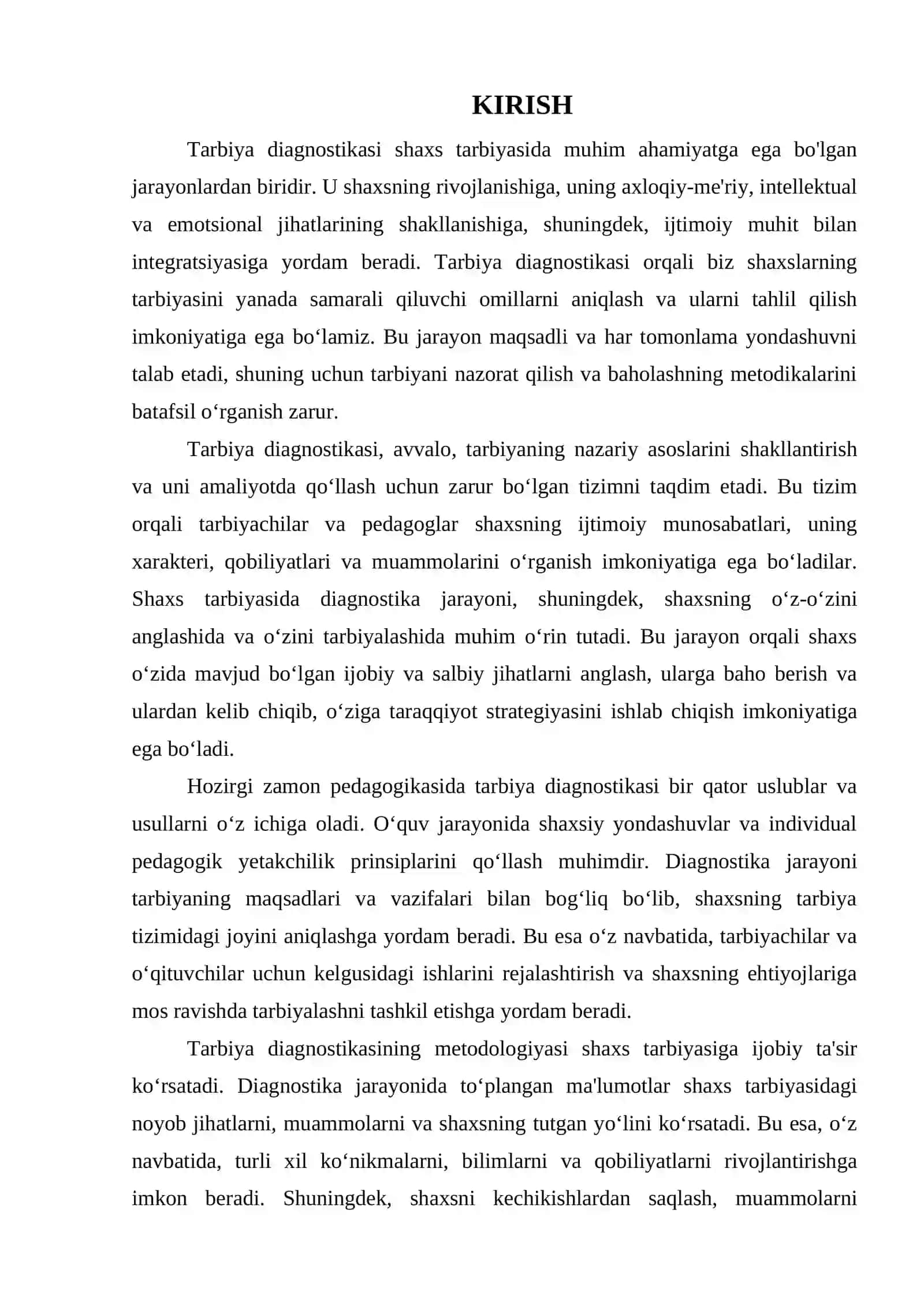 TARBIYA DIAGNOSTIKASINING SHAXS TARBIYASIDAGI OʻRNI 3