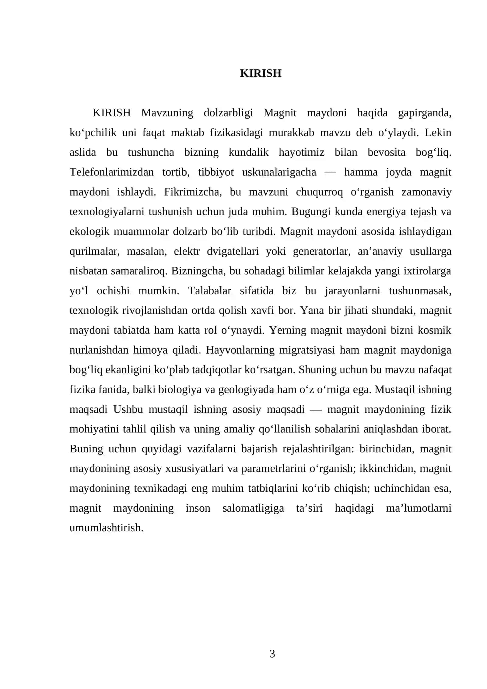 Magnit maydoni 3