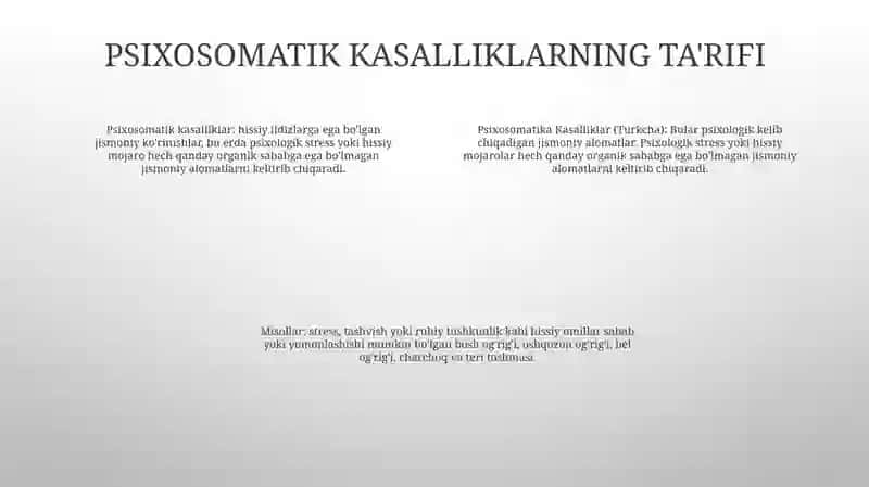 Psixosomatika Kasalliklar 3