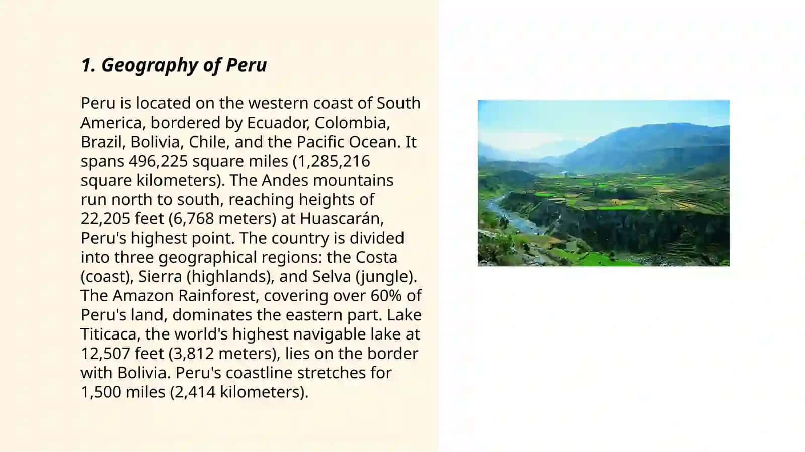 Peru Geography 3