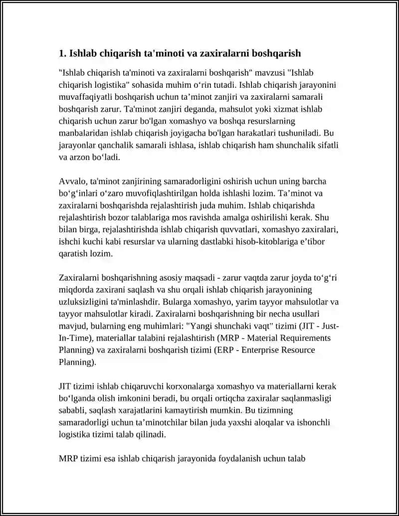ISHLAB CHIQARISH LOGISTIKASI 3