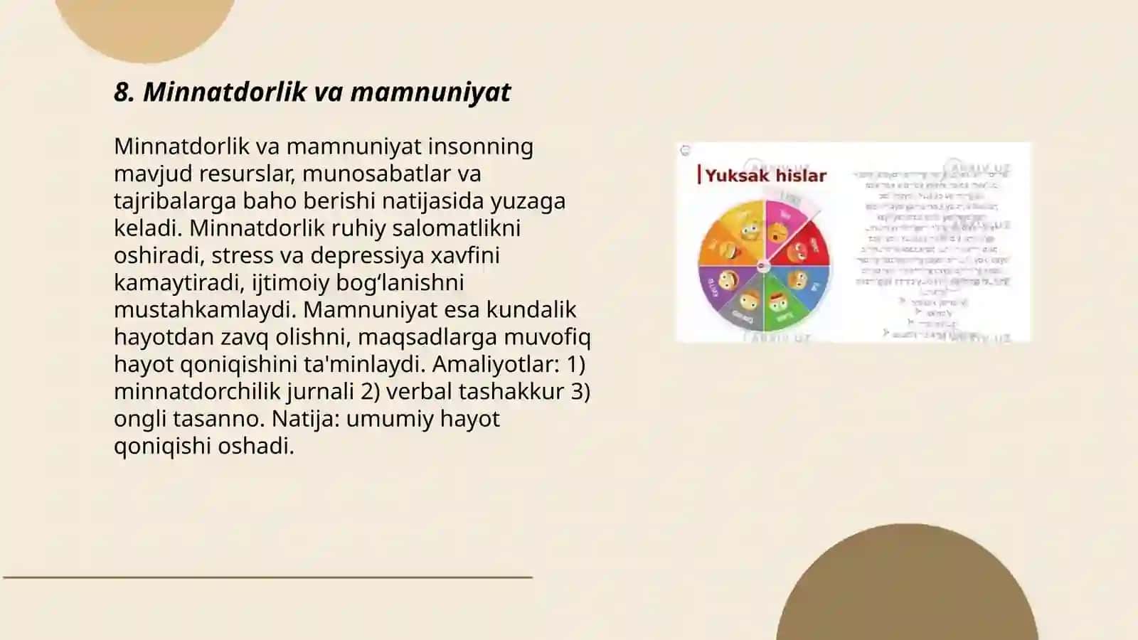Minnatdorlik va mamnuniyat 3