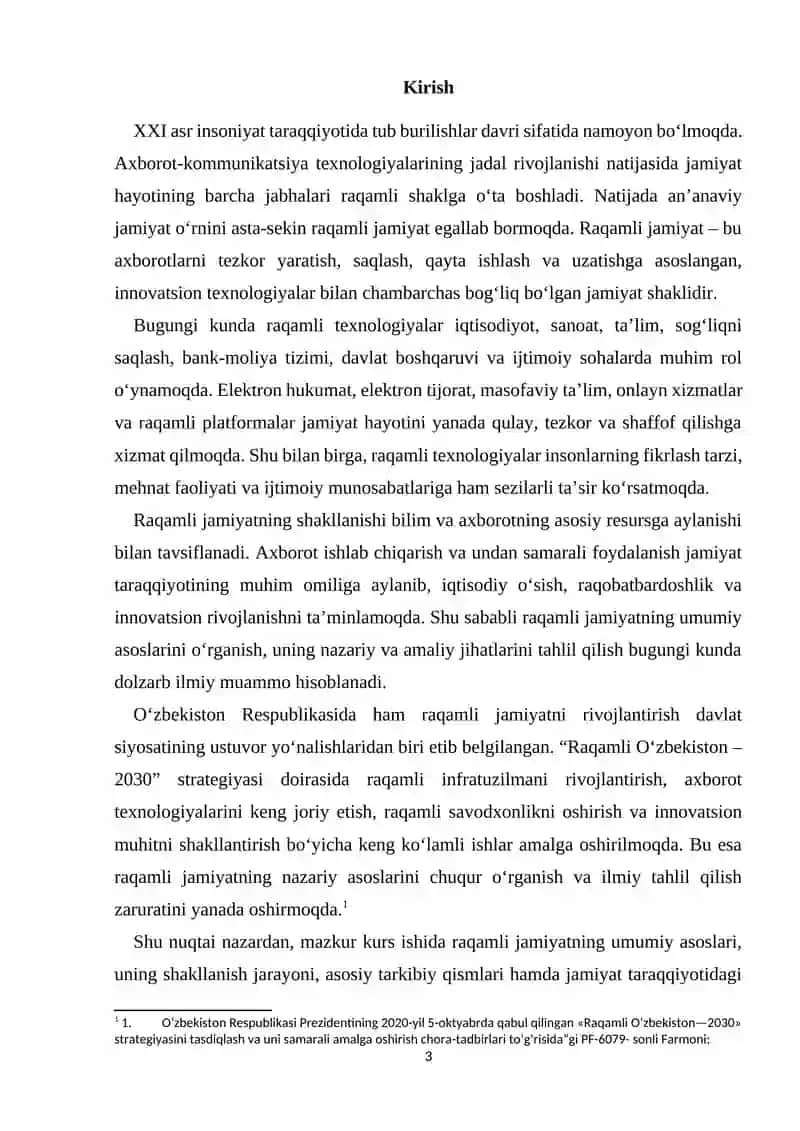 Raqamli jamiyatning umumiy asoslari 3