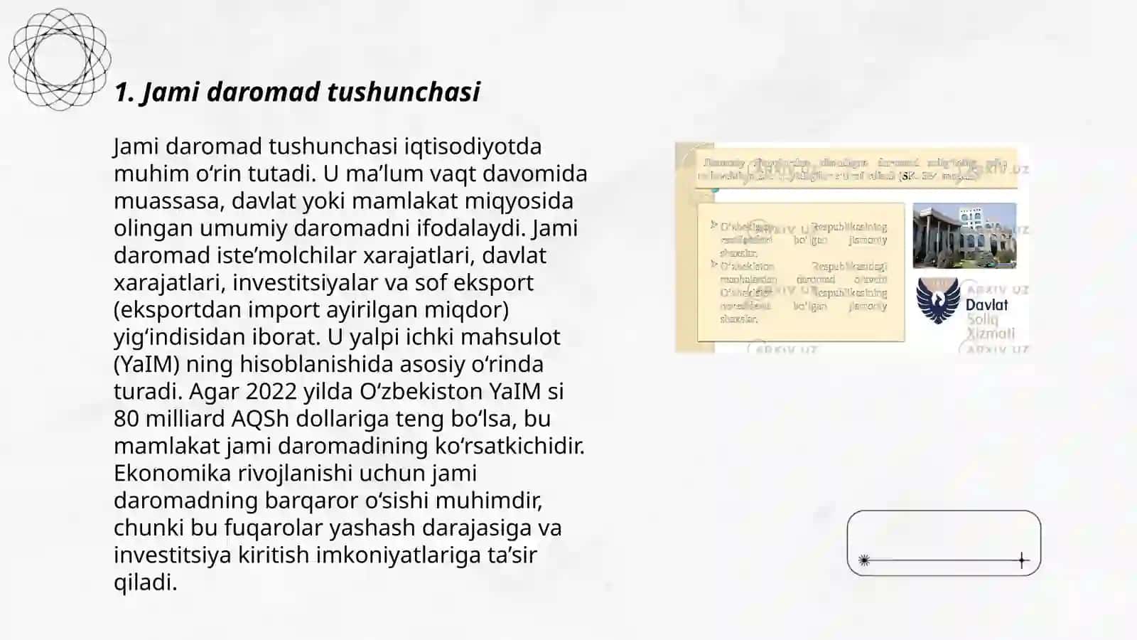 Jami daromad va uning imtiyozlari 3