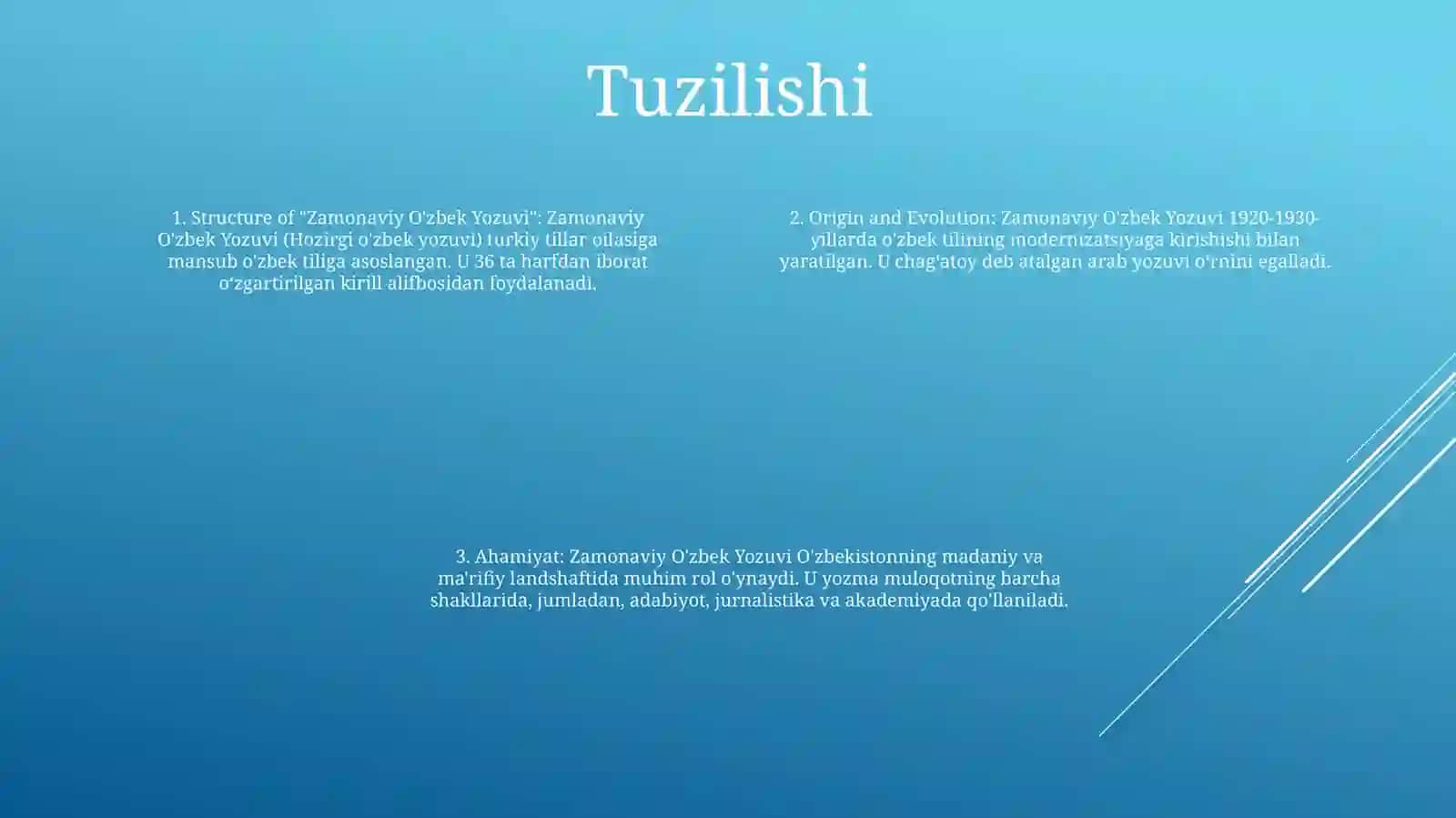 Zamonaviy O'Zbek Yozuvi 3