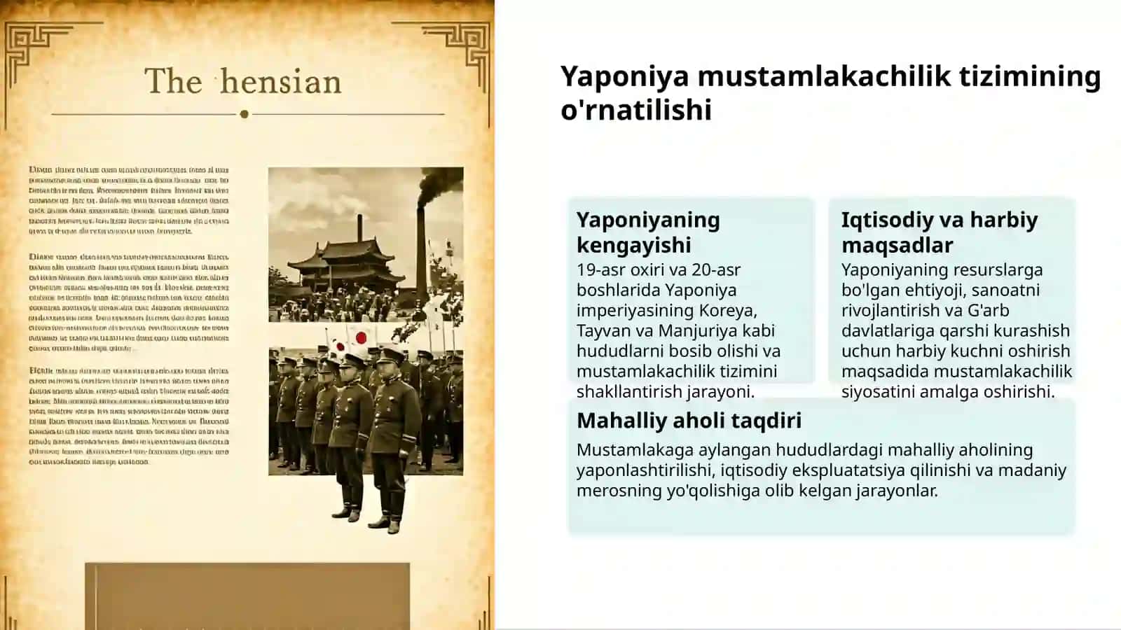 Koreya: Yaponiya mustamlakasi davri 3