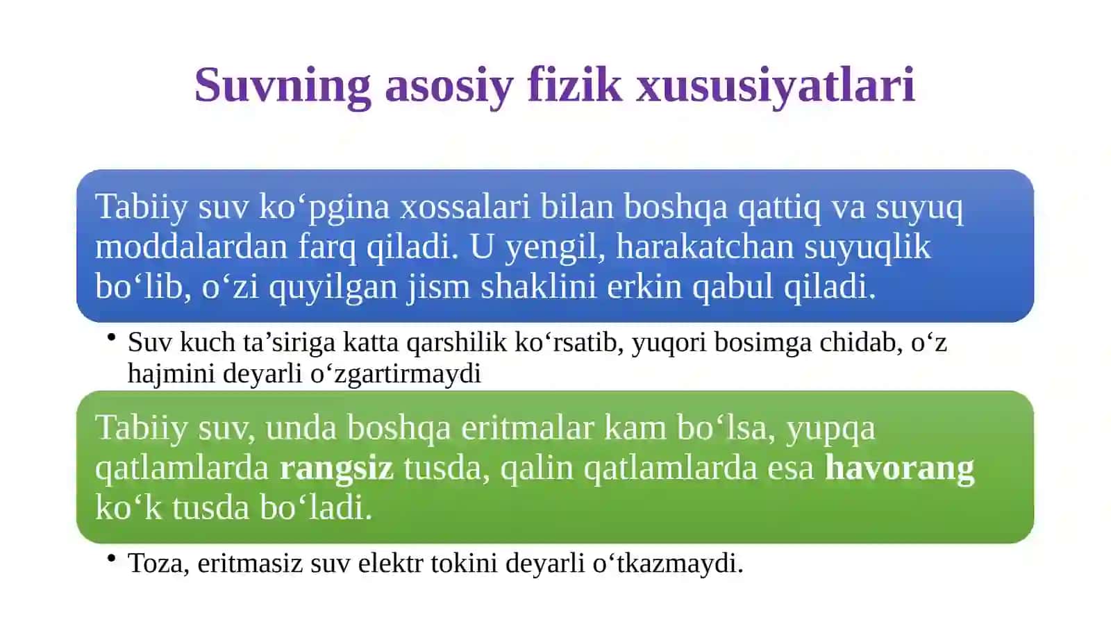 Suvning tabiiy va kimyoviy xususiyatlari 3