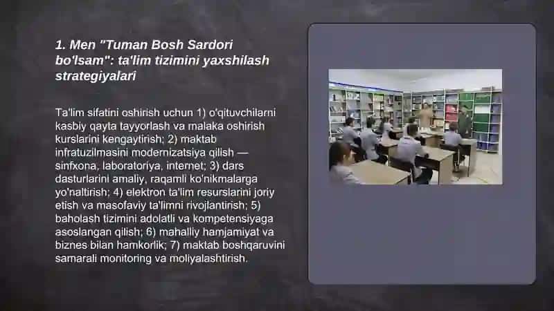 Men "Tuman Bosh Sardori bo'lsam" 3