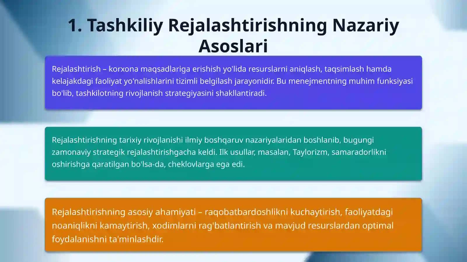 Tashkiliy reja va menedjment 3
